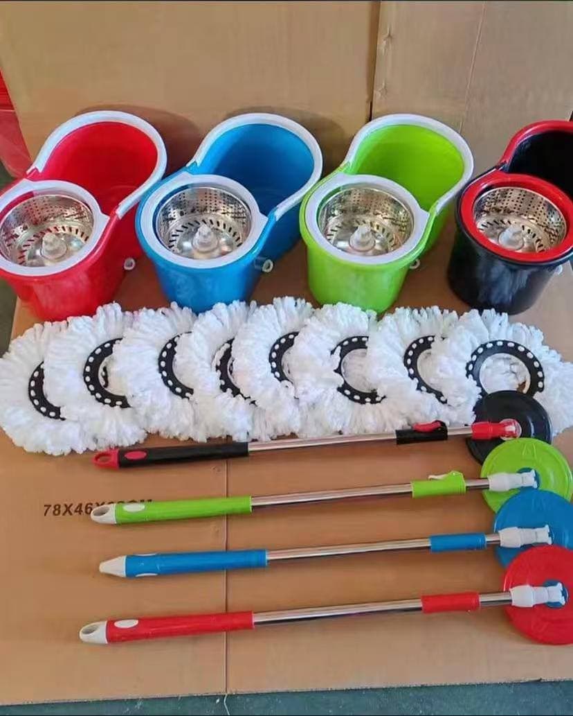 Spin Mop with Steel Basket