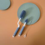 New 360° Rotating Silicone Baby Bottle Cleaning Brush Set – Bottle Brush, Nipple (Teat) Brush, and Straw Brush.3in1 - Image 3
