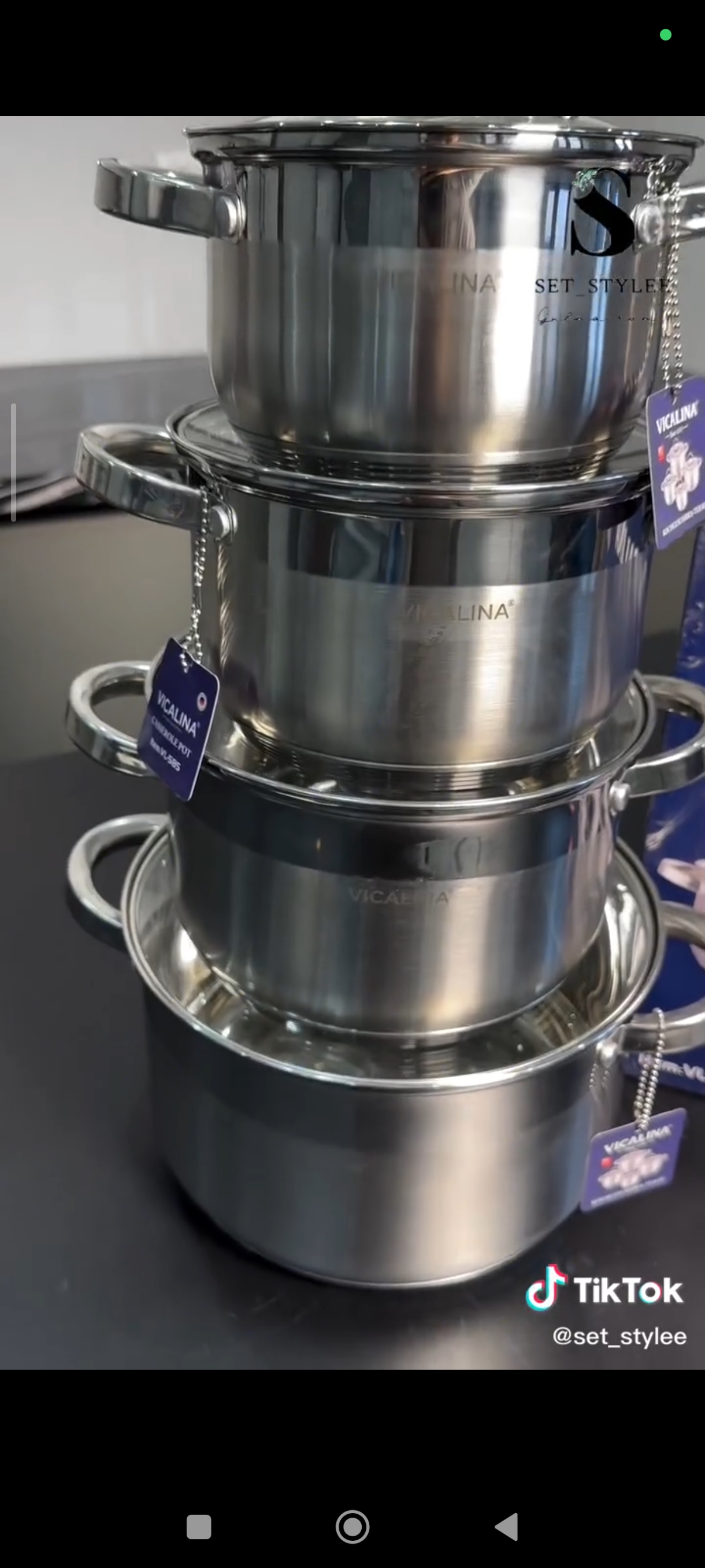 4pcs vicalina stainless pot