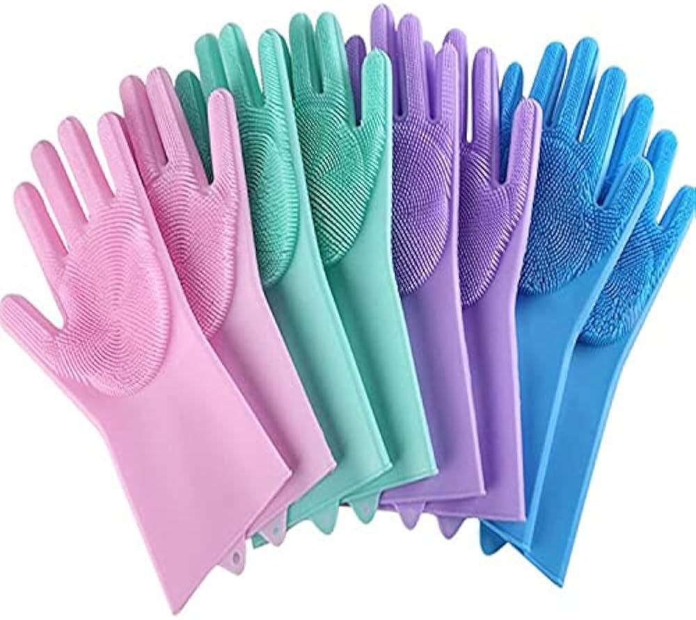 Silicone dish washing hand glove