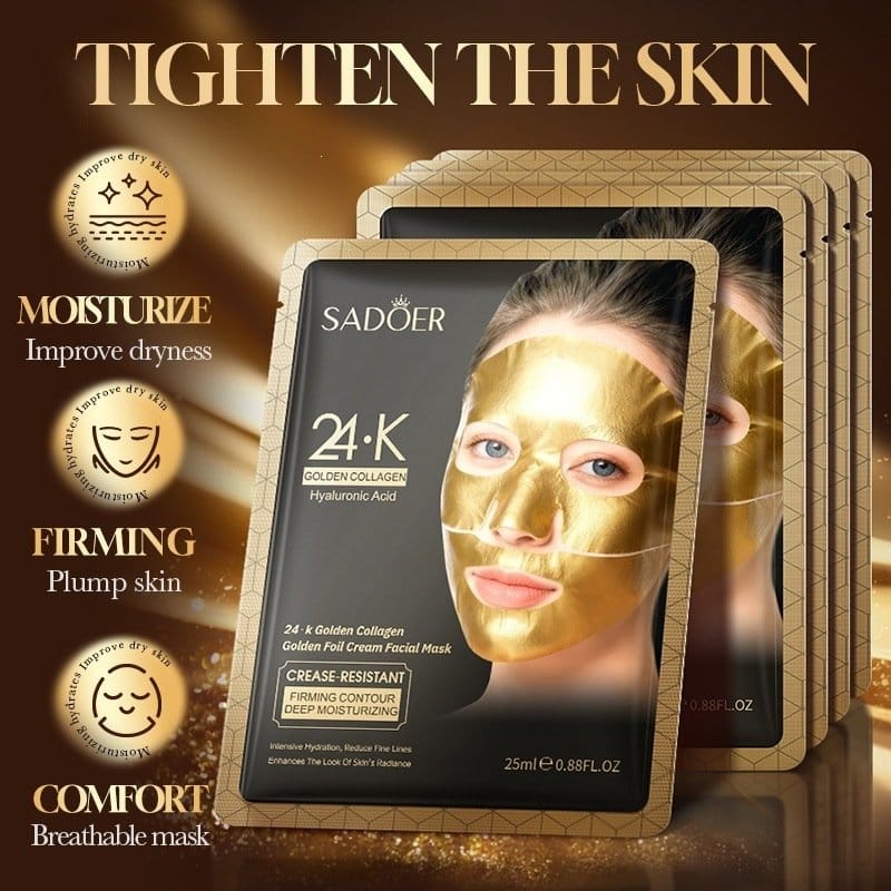 24k golden collagen face mask 2