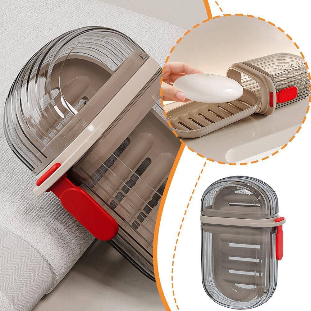 Portable traveling soap case