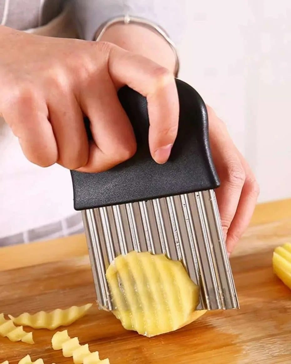 Wavy Potato Knife, Decorative Slicer for Kitchen Use, Multi-Functional Vegetable Cutter, Potato Slicing Knife
