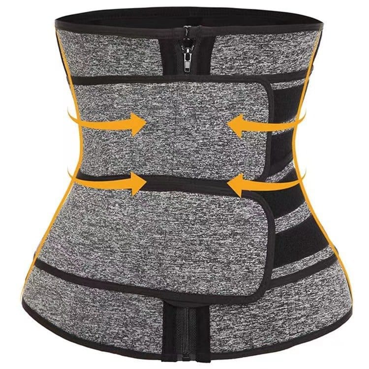 womens zipper abdominal binder neoprene shapewear sweat-inducing waist belt body shaping sports waist trainer.