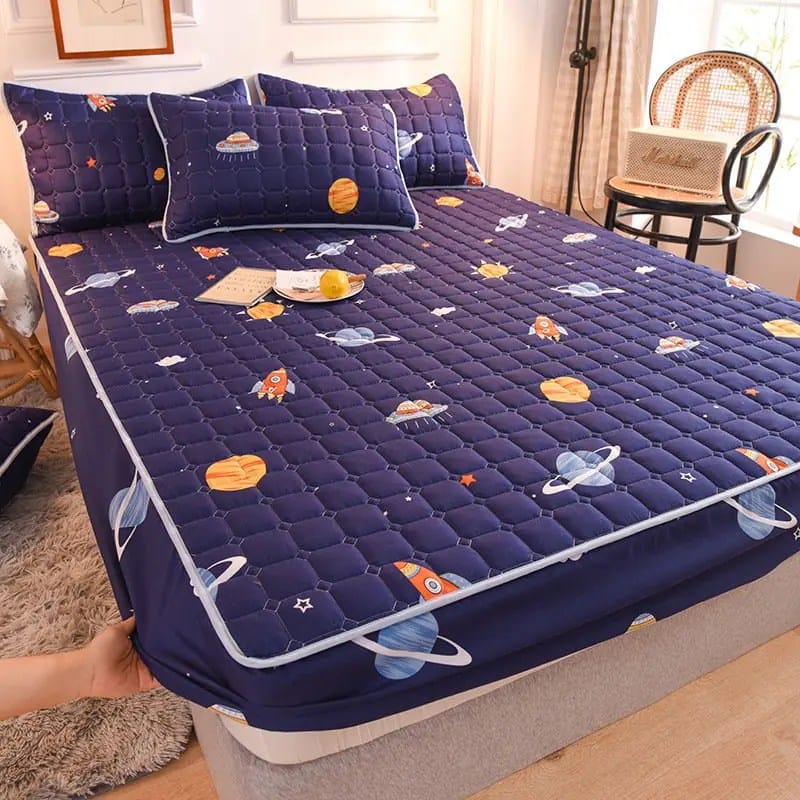 Waterproof bed sheet with 3 pillow cases
6by6 3