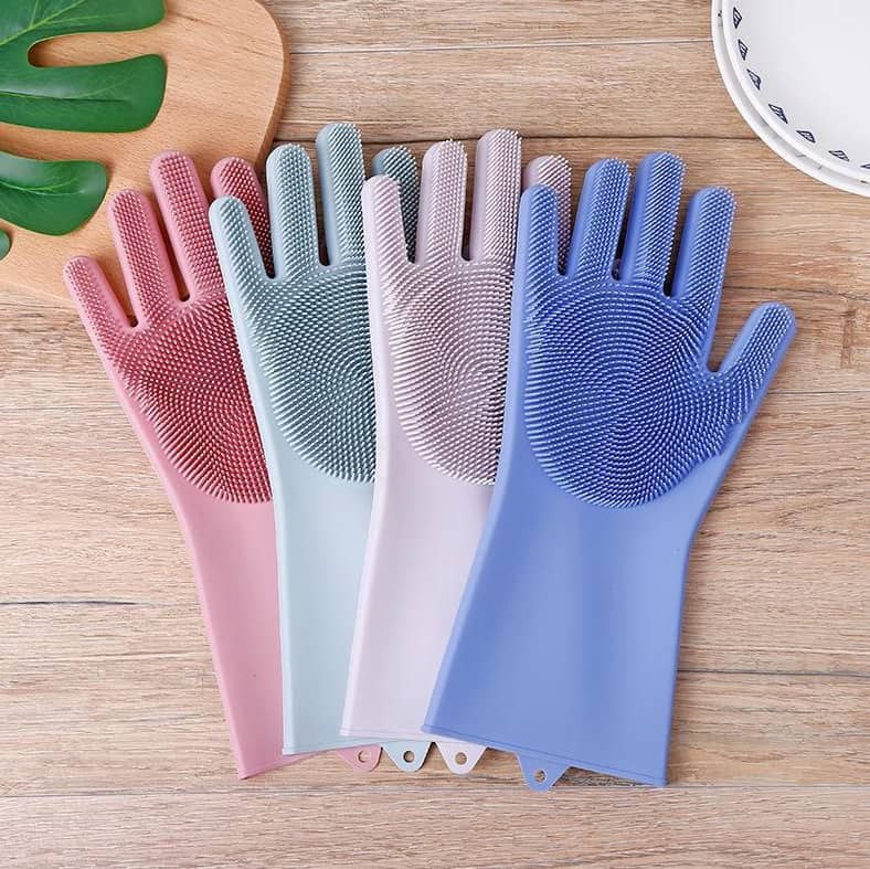 Silicone dish washing hand glove 2