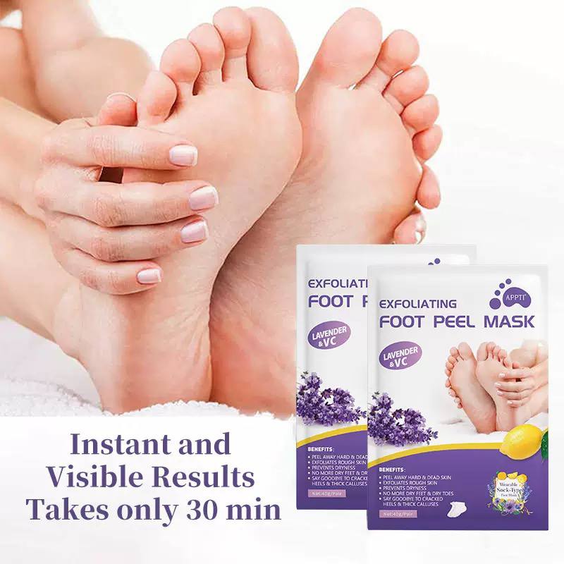 Exfoliating foot peel mask