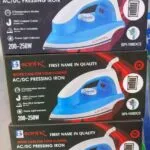 AC/DC solar pressing iron
