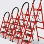 Multifunctional heavy duty adjustable foldable ladder
Available in Black  Red colours 
3 step.