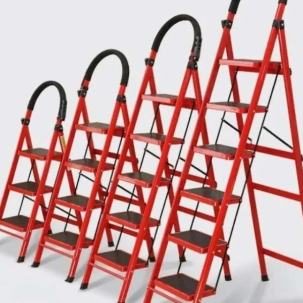 Multifunctional heavy duty adjustable foldable ladder
Available in Black  Red colours 
3 step.