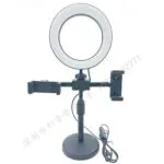 16cm 6-inch dual-position mobile phone fill light LED ring live selfie beauty desktop stand. - Image 4