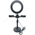 16cm 6-inch dual-position mobile phone fill light LED ring live selfie beauty desktop stand. - Image 2