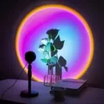 Rainbow Glow Sunset Night Light Projector - Vibrant Bedroom Lamp & Tiktok Wall Display
