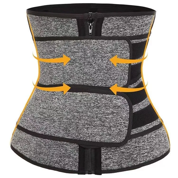 womens zipper abdominal binder neoprene shapewear sweat-inducing waist belt body shaping sports waist trainer. - Image 2