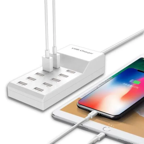 10-Port USB Charging Station.