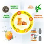 Omega 3 DHA Gummies for Kids，Brain Focus Supplement-60gummy - Image 3