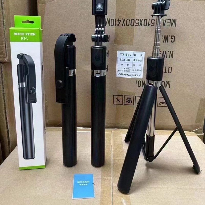 2026/05/259664.jpg R1s-L mobile phone selfie stick Bluetooth tripod 1.7m integrated floor telescopic rod portable desktop lazy shake - Image 1