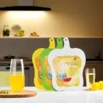 Plastic fruit chopping board with knife - Image 2