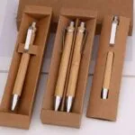 Bamboo Pen suit environmental protection bamboo ball pen set gift press pen