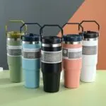 portable ice cup, double-walled stainless steel vacuum insulated flask