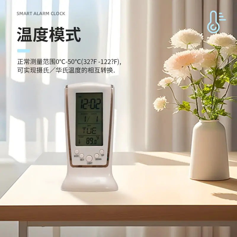 Digital Calendar Temperature Alarm Clock - Image 3