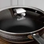 Nonstick frying pan with glass cover