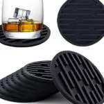 Quality Non slip silicone drink coasterscup mats 6pcs.
