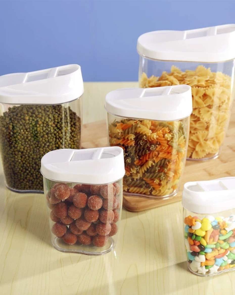 4e87b6ef54892d070960b9f6d2b6ef80891b4aa7.jpeg 5in1 Kitchen Sealed Freshness Storage Jar - Image 1