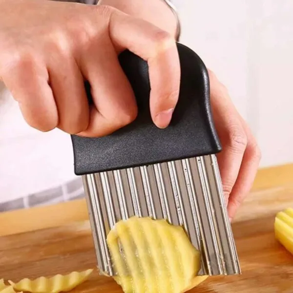 Wavy Potato Knife, Decorative Slicer for Kitchen Use, Multi-Functional Vegetable Cutter, Potato Slicing Knife