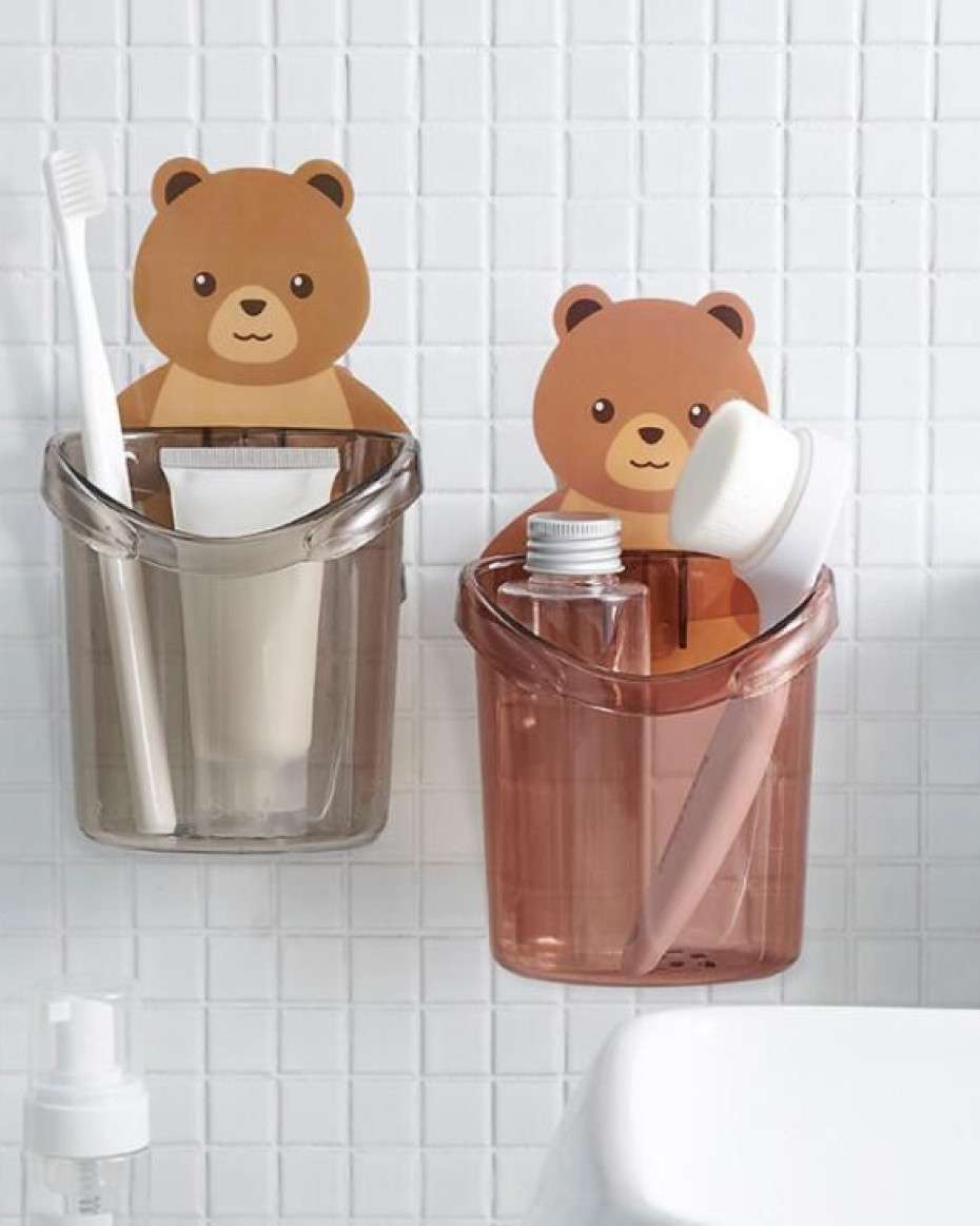6fc5e7cea92c0cc062f1a8bc5ca722d2f714c40d.jpeg Teddy Bear Brush Holder - Image 1