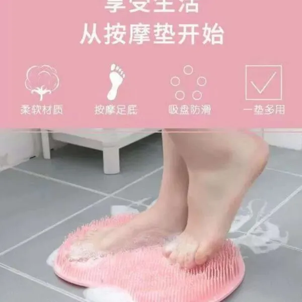 Scrub bath back bathroom foot scrub bath mat back scrub bath brush mat non-slip mat suction.