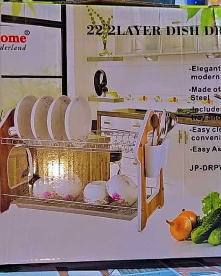 da8755c4c50375bf7092829ce2e7eeb2b5481af5.jpeg 22" 2layer Plate Rack - Image 1