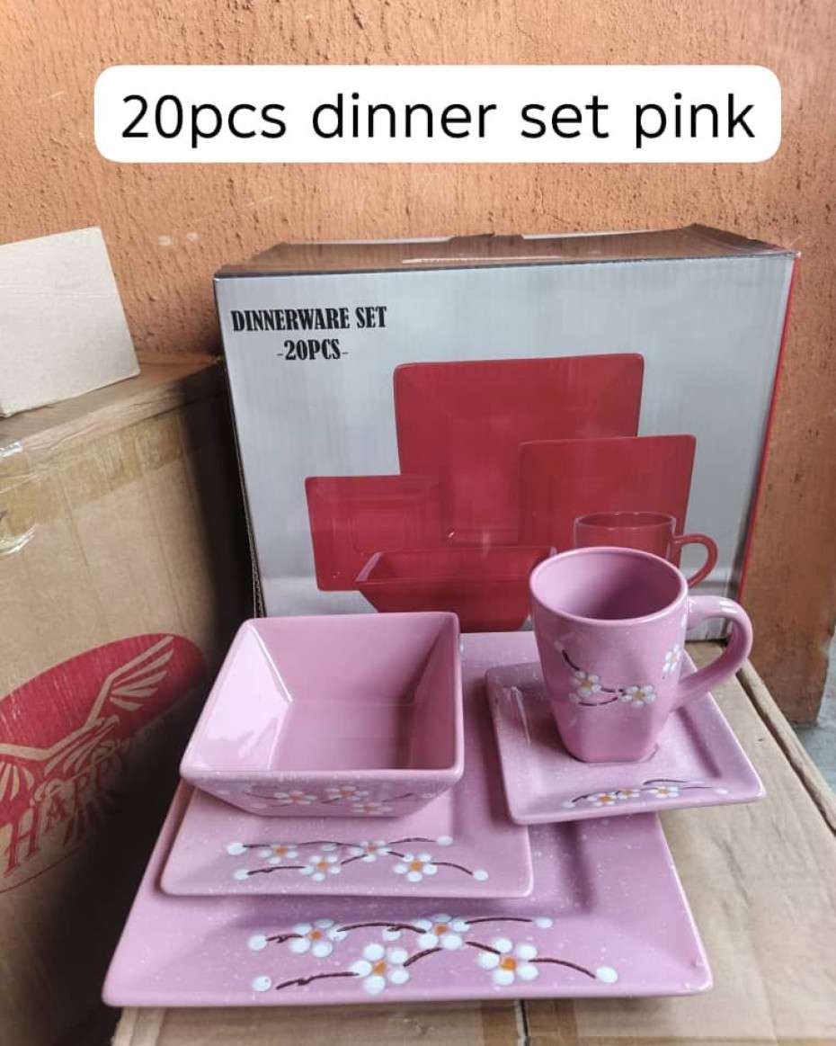 e1c96fdcac93d897efb24fcbe19debbbd354739a.jpeg 20pcs Pink Dinner Set - Image 1