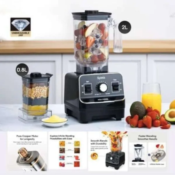 2 in 1 Syinix mega crusher power blender, 1500w..