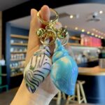 Trendy Electroplated Colorful Acrylic Conch Keychain Pendant Exquisite Cute Color-Plated Girls' Bag Car Pendant.