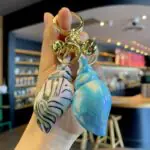 Trendy Electroplated Colorful Acrylic Conch Keychain Pendant Exquisite Cute Color-Plated Girls' Bag Car Pendant.