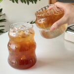 matte cloud-shaped borosilicate glass juice, coffee mug