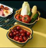 Kitchen Sink Vegetable Drain Basket Fruit Washing Basket Plastic Vegetable Washing Basin - Image 3