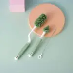 New 360° Rotating Silicone Baby Bottle Cleaning Brush Set – Bottle Brush, Nipple (Teat) Brush, and Straw Brush.3in1