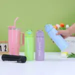 3in1 Large Habei Bear straw mug