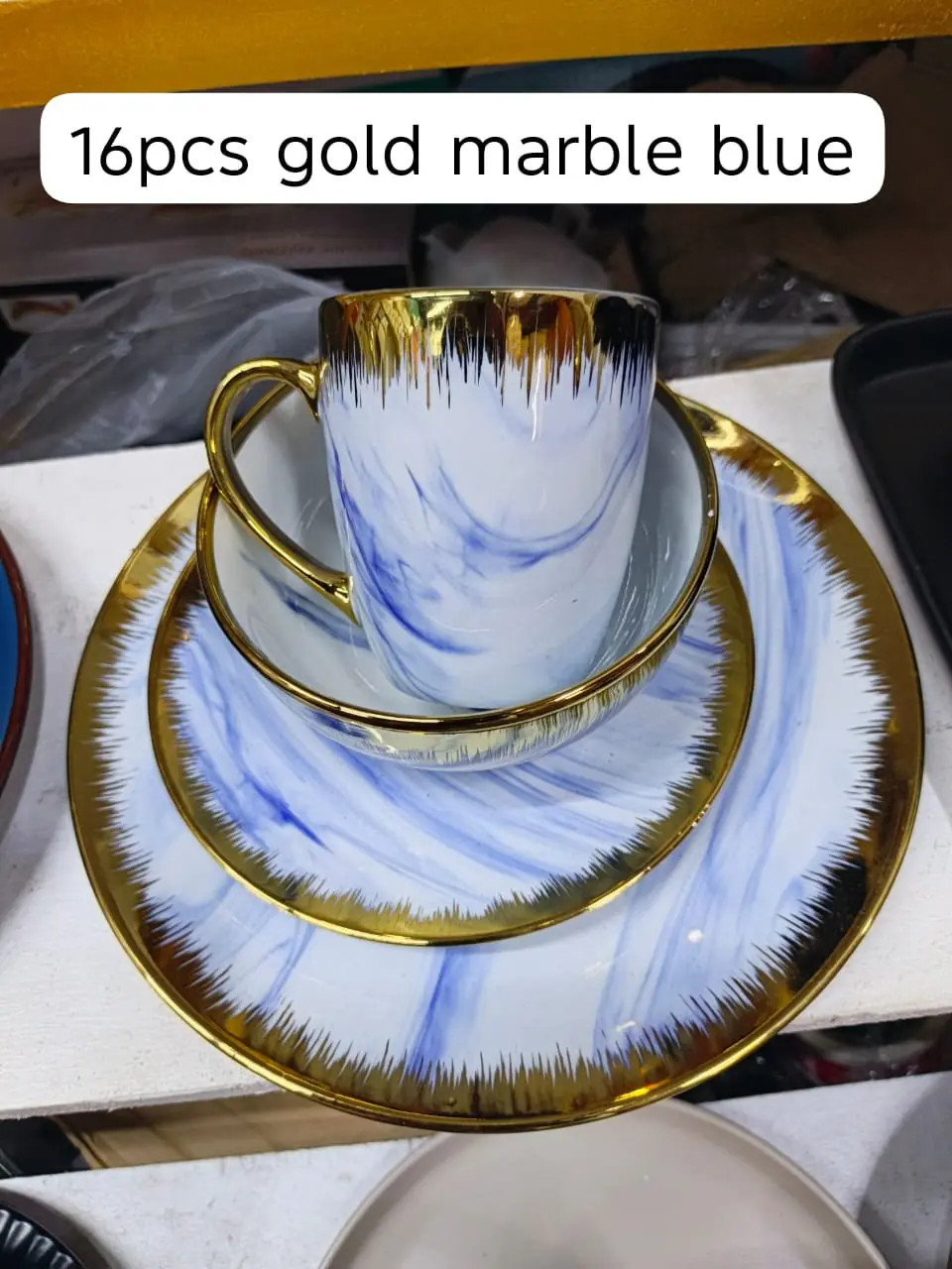 16pcs Marble double like dinner set - Image 2