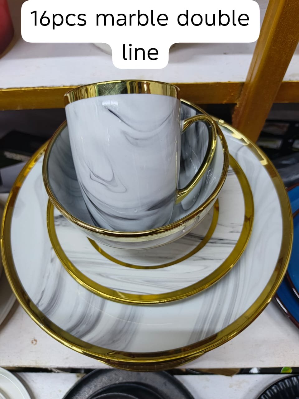 2026/06/593515.jpg 16pcs Marble double like dinner set - Image 1