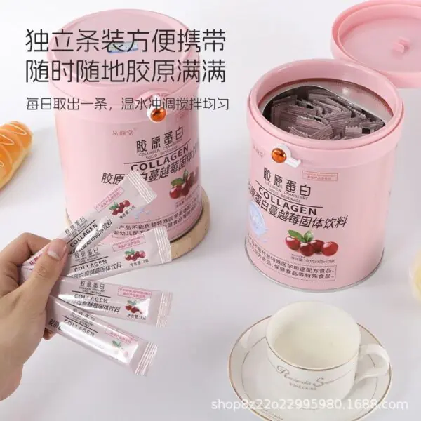 Collagen Cranberry Solid Beverage (60 satchets in a can).