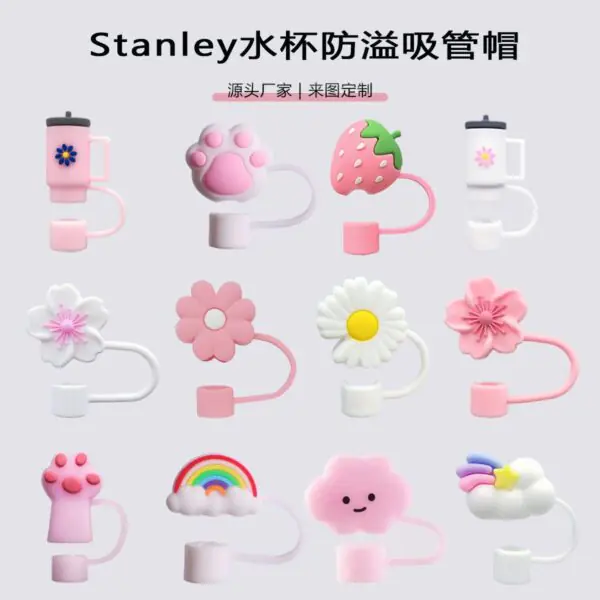 Straw Cover Cap for Stanley Cup Silicone Straw Topper.